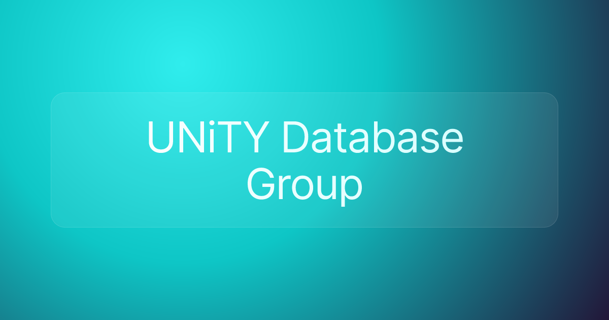 UNiTY Database Group