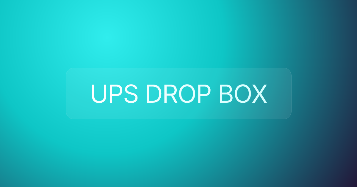 UPS DROP BOX