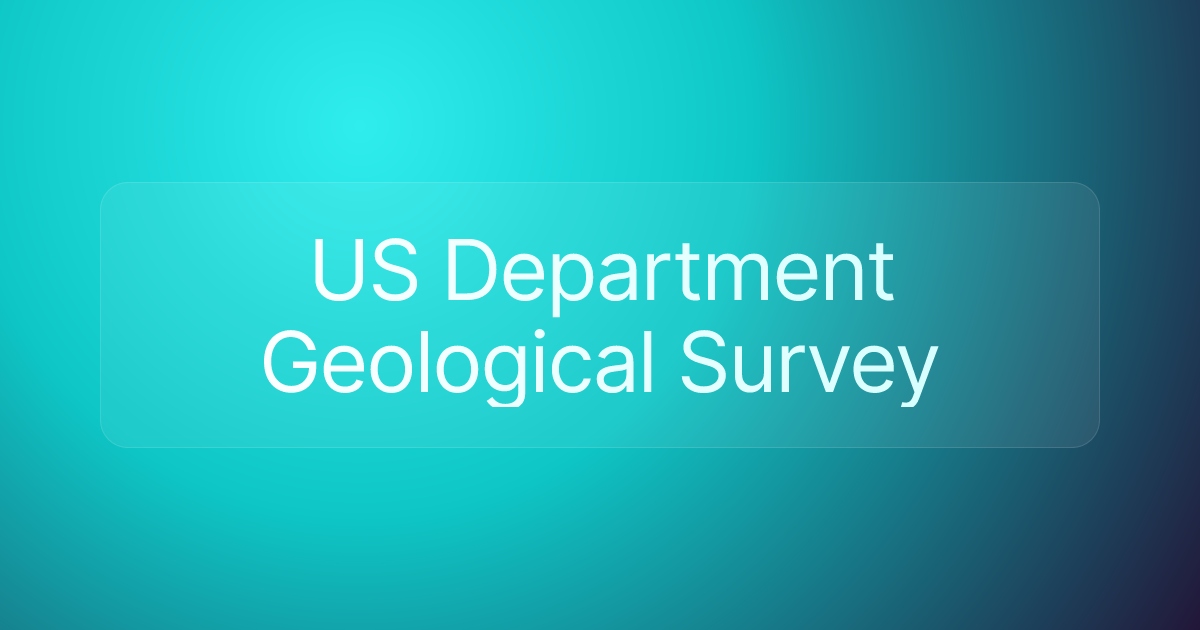 US Department Geological Survey