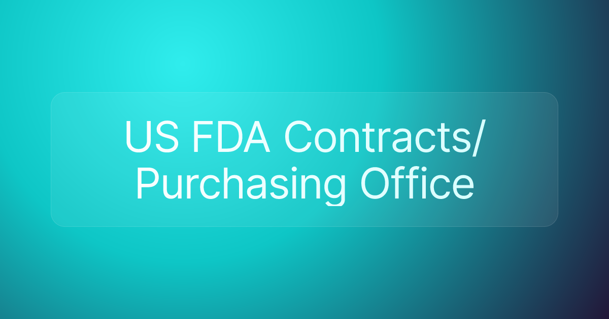 US FDA Contracts/Purchasing Office