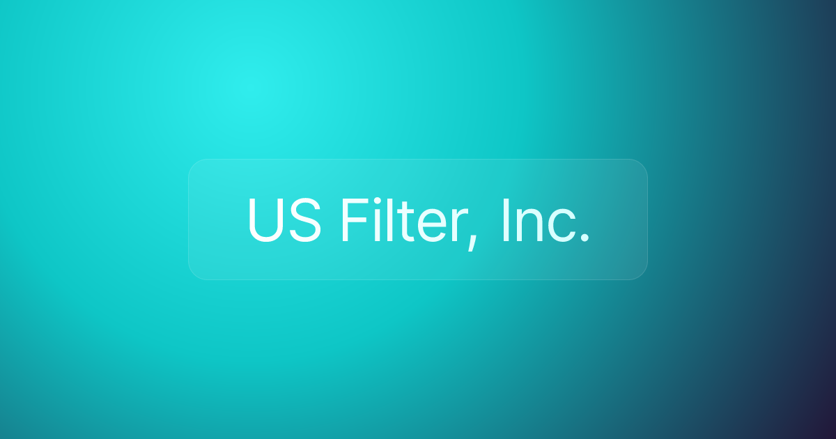 US Filter, Inc.