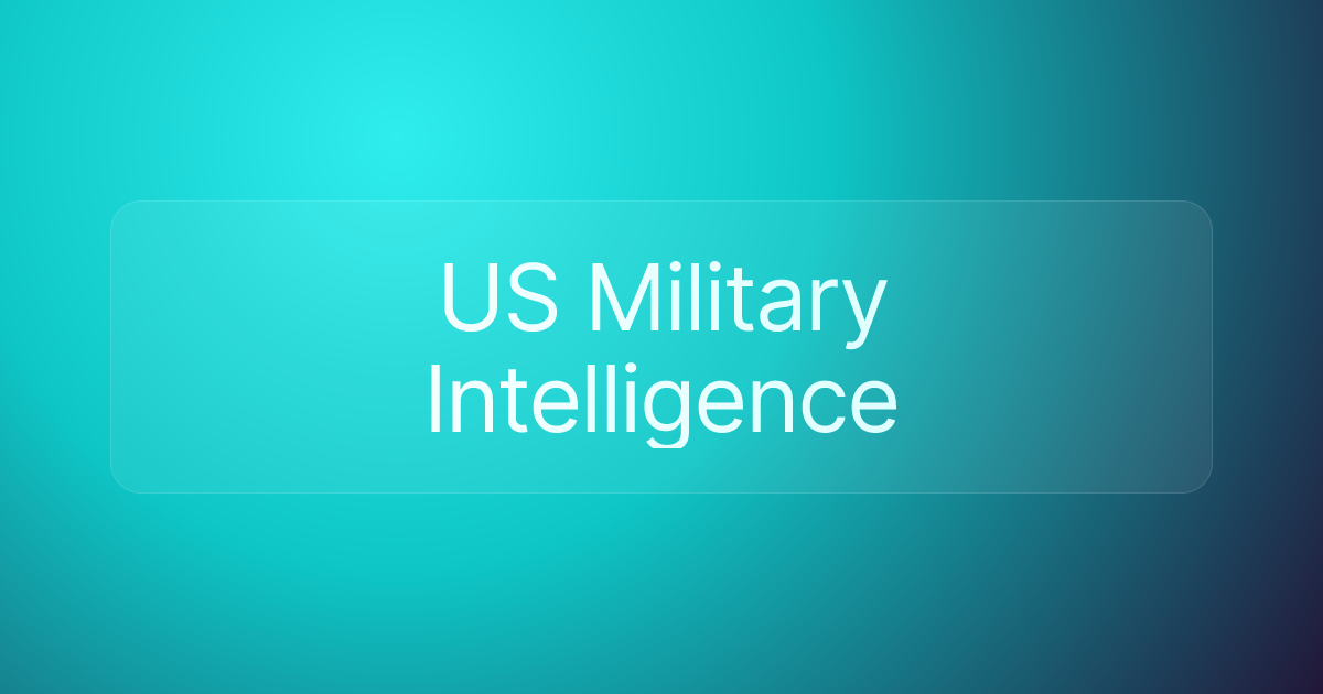 US Military Intelligence