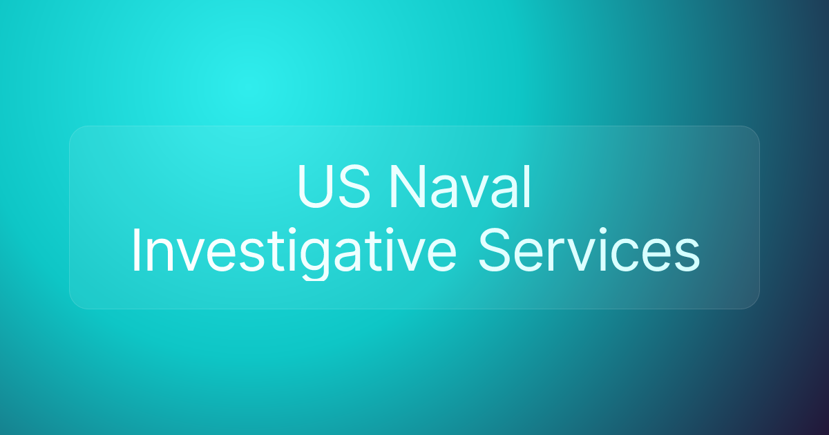 US Naval Investigative Services