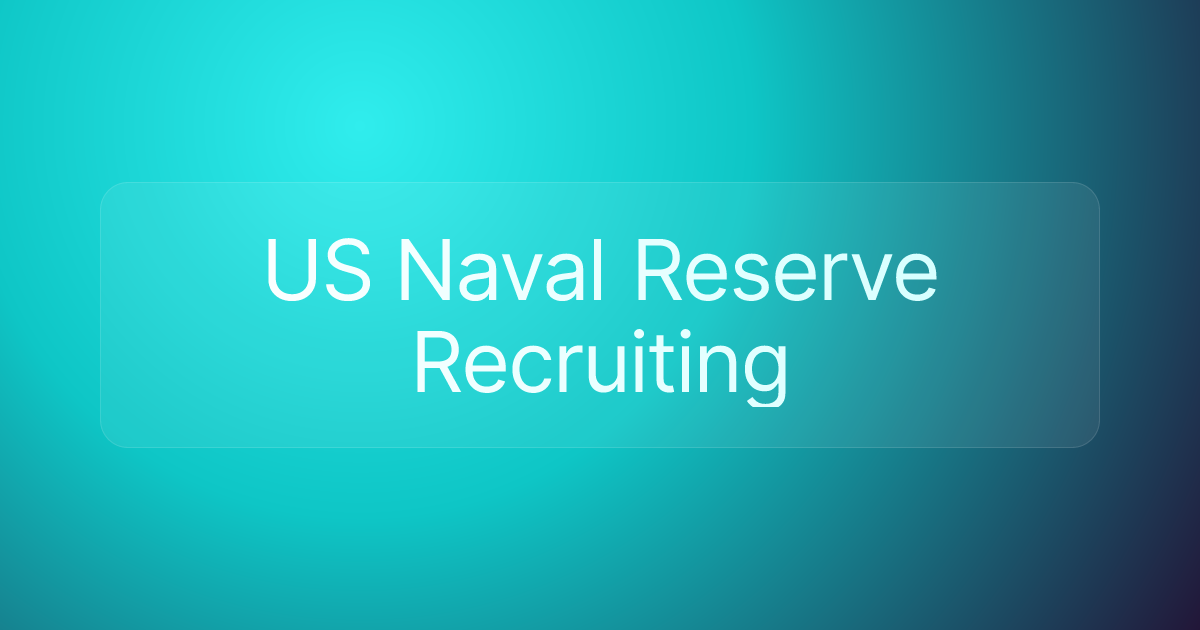 US Naval Reserve Recruiting
