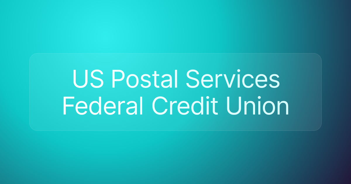 US Postal Services Federal Credit Union