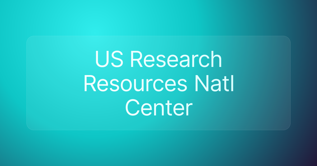 US Research Resources Natl Center
