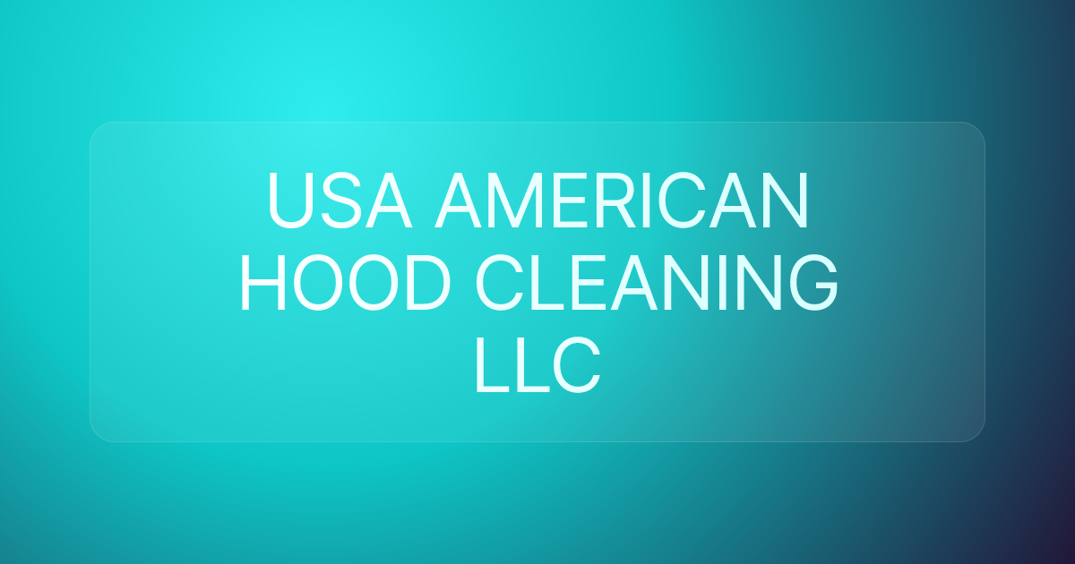 USA AMERICAN HOOD CLEANING LLC