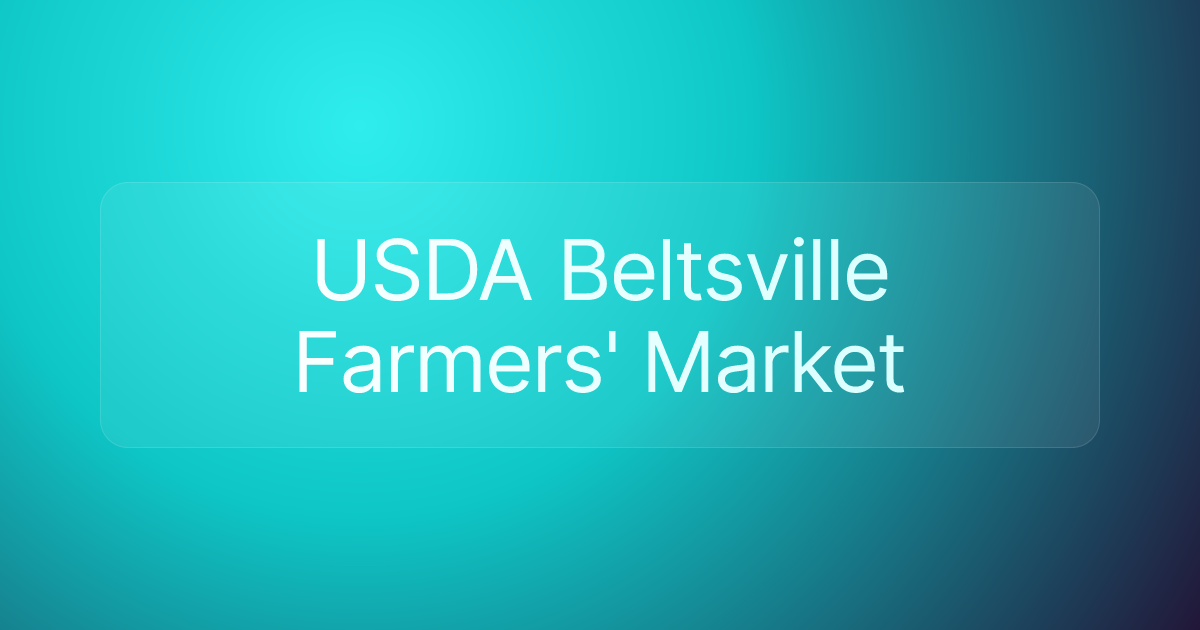 USDA Beltsville Farmers' Market