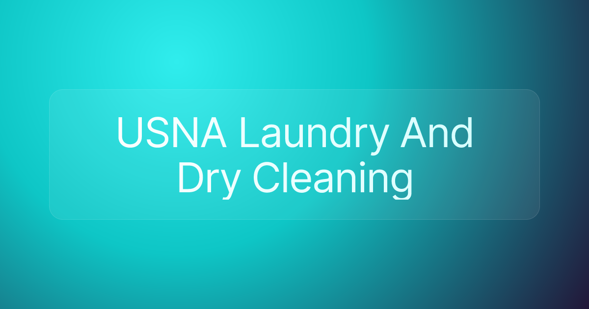 USNA Laundry And Dry Cleaning