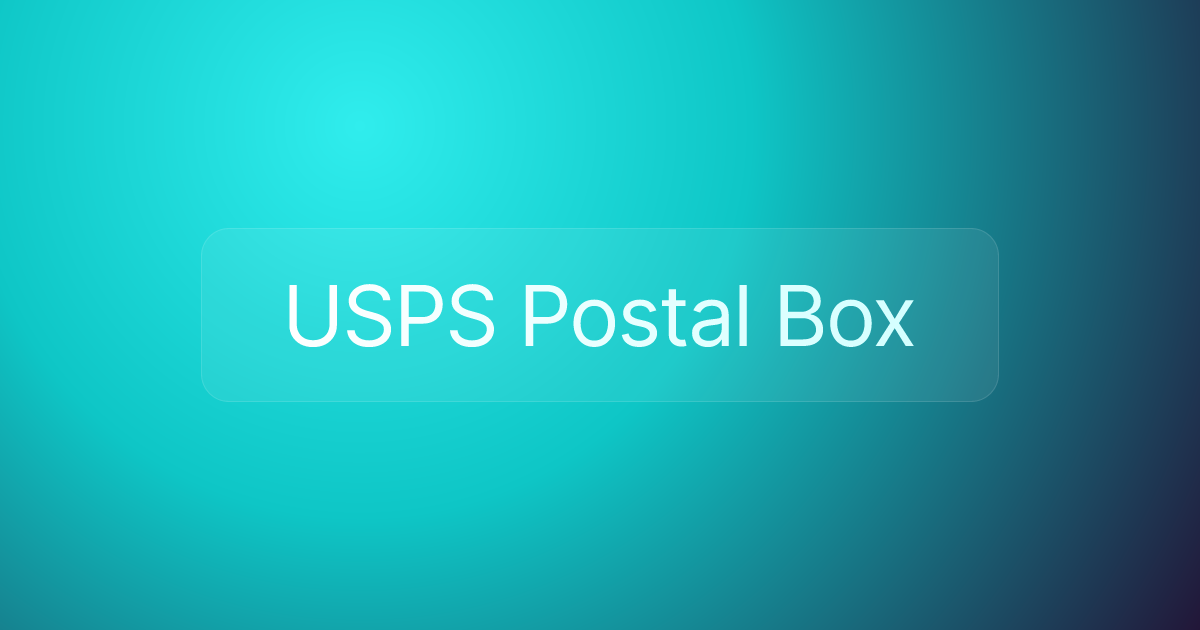 USPS Postal Box