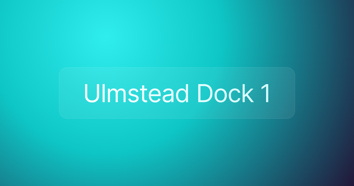 Ulmstead Dock 1