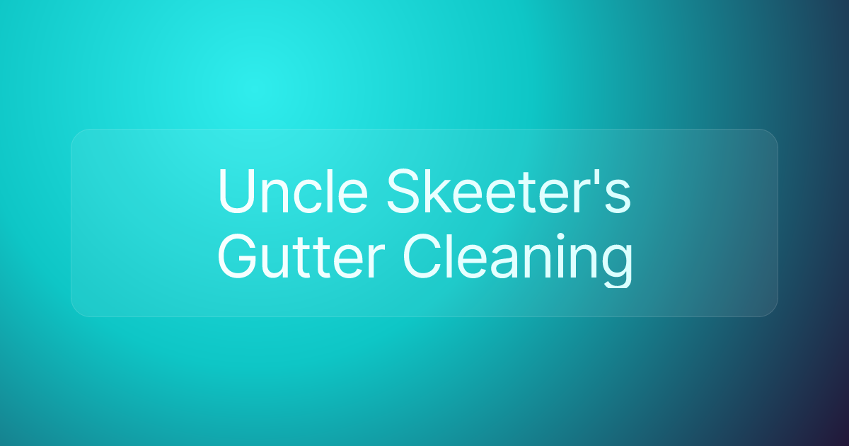 Uncle Skeeter's Gutter Cleaning