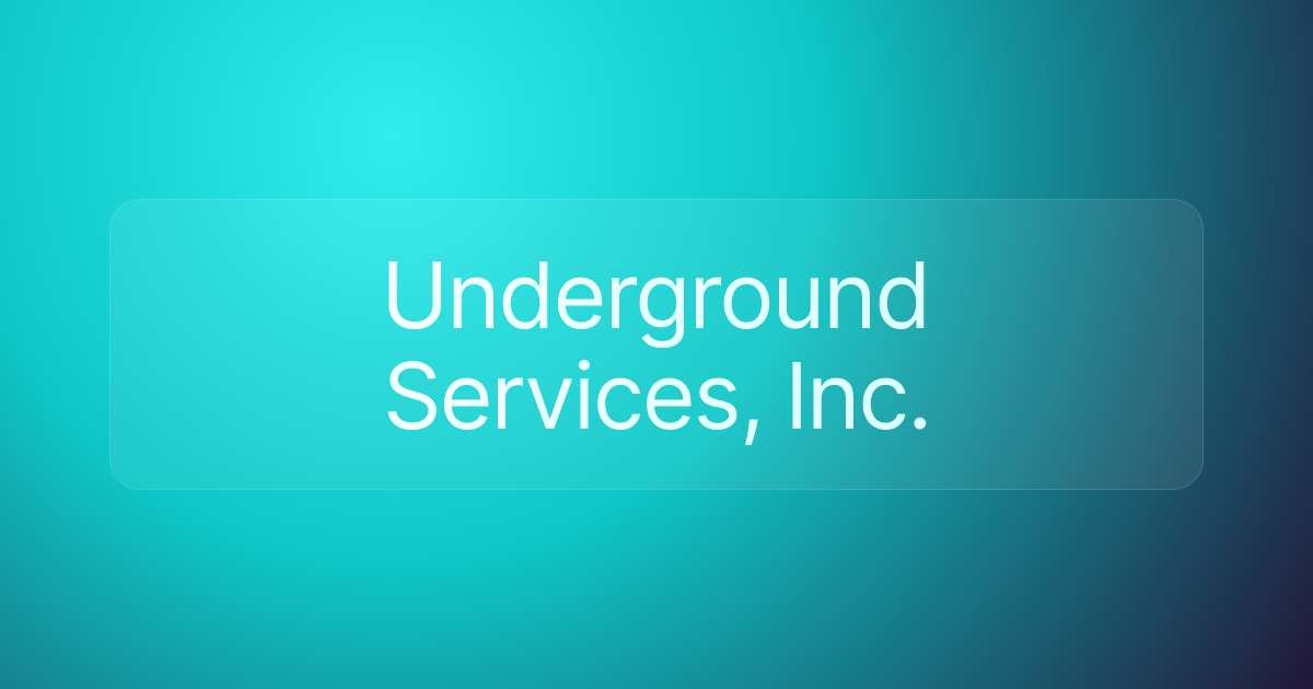 Underground Services, Inc.