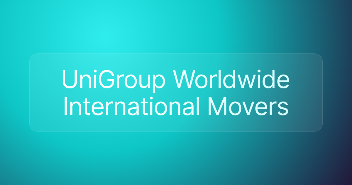 UniGroup Worldwide International Movers