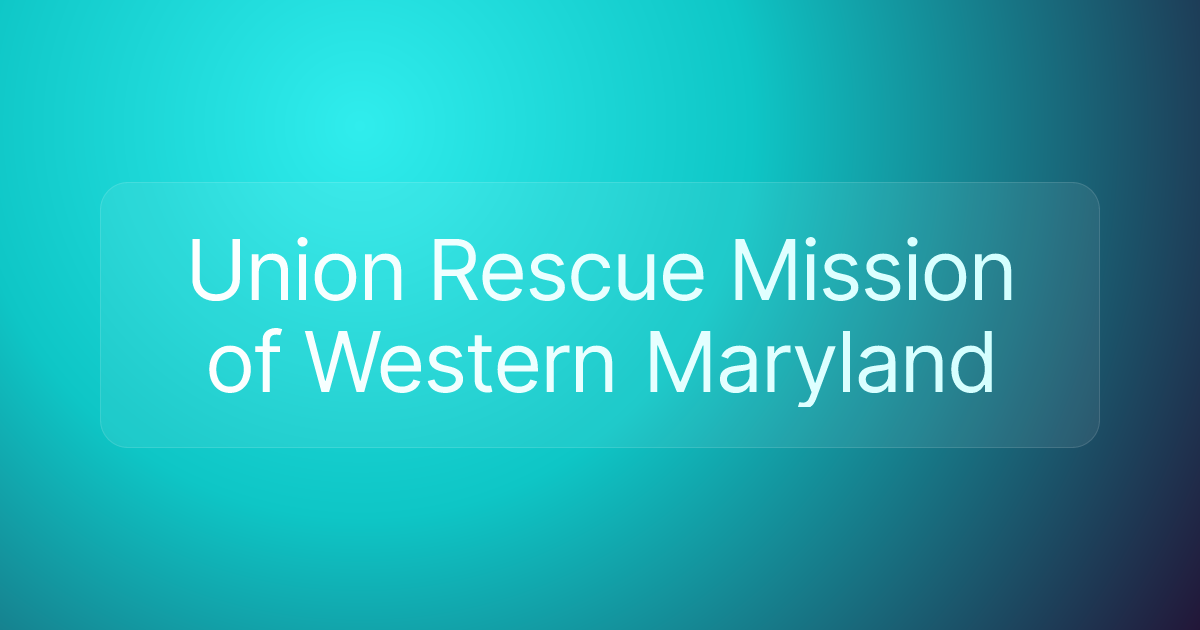 Union Rescue Mission of Western Maryland