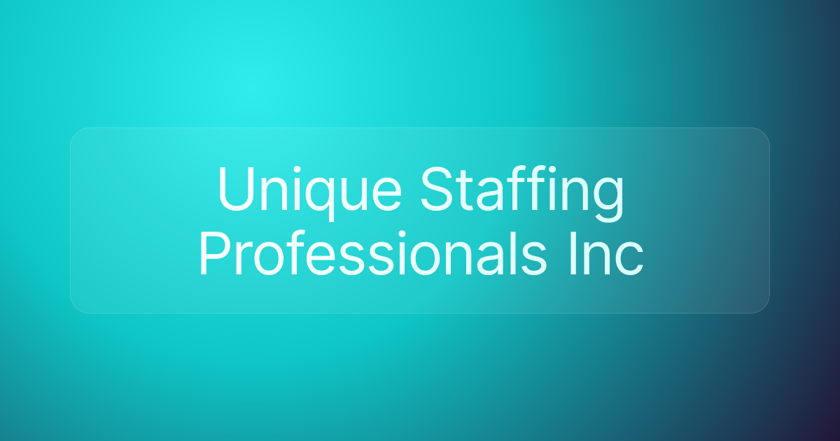 Unique Staffing Professionals Inc