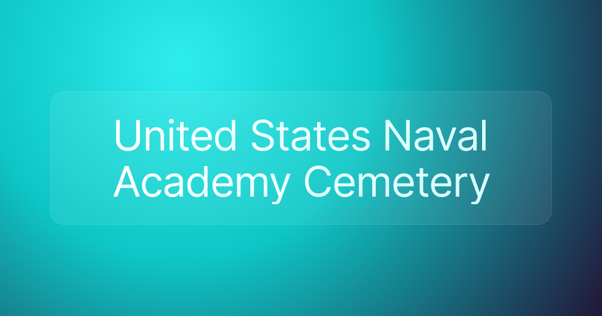 United States Naval Academy Cemetery