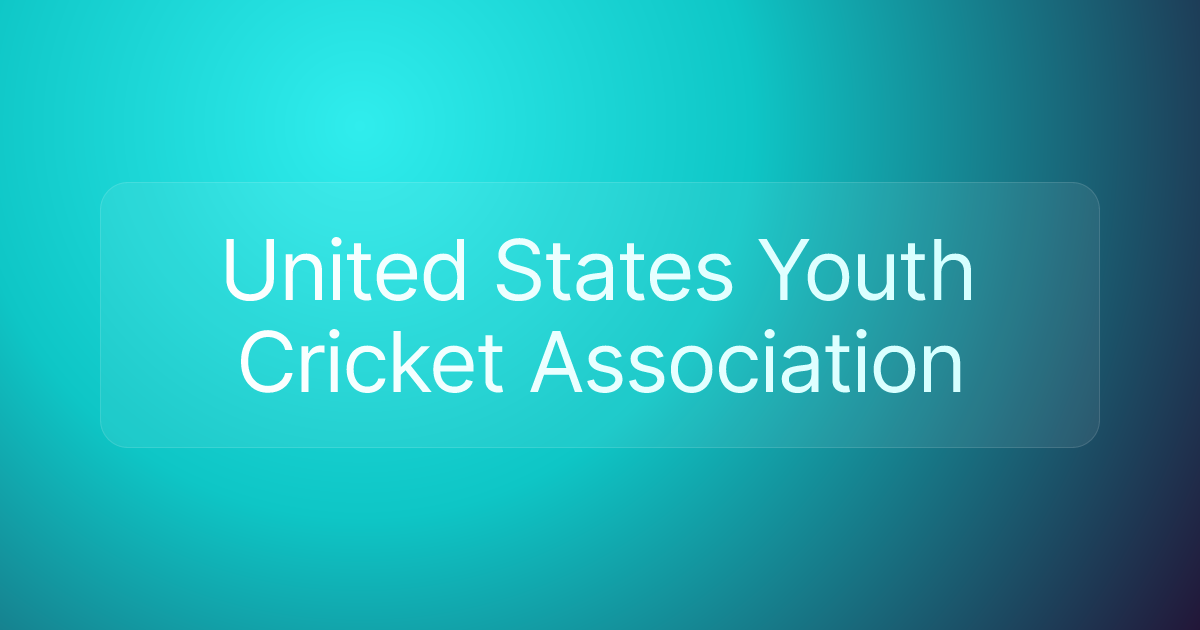 United States Youth Cricket Association