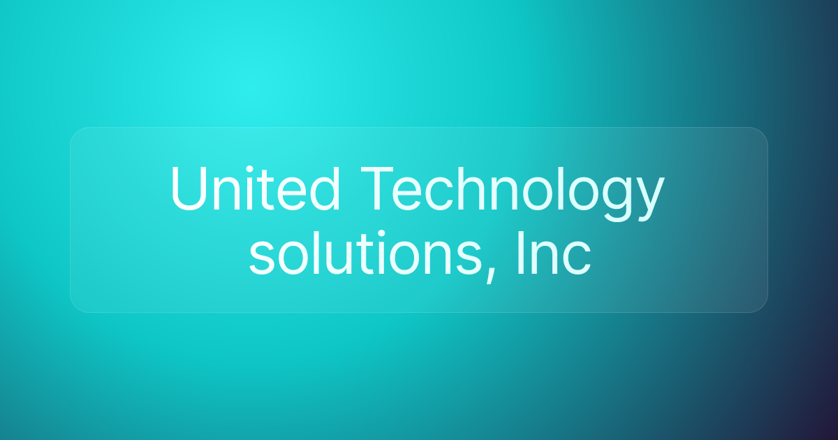 United Technology solutions, Inc