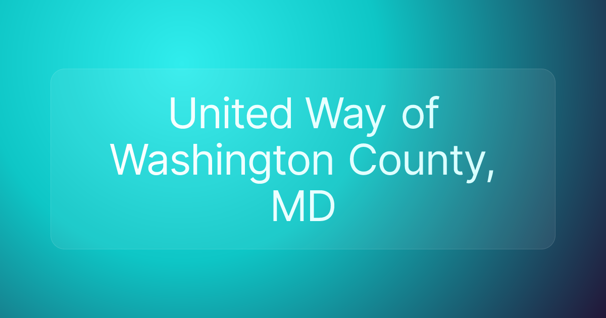United Way of Washington County, MD