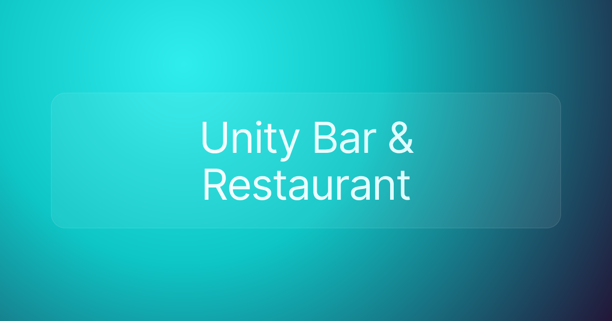 Unity Bar & Restaurant