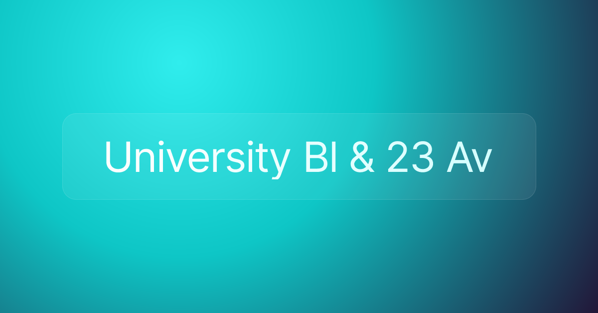 University Bl & 23 Av