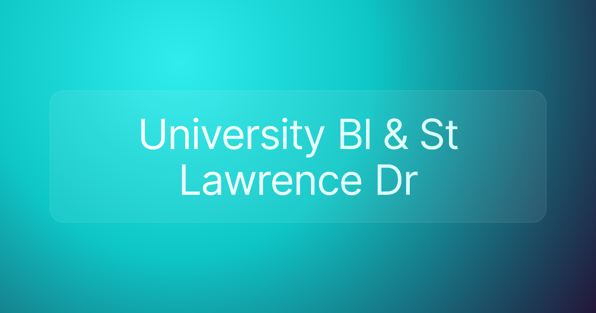 University Bl & St Lawrence Dr