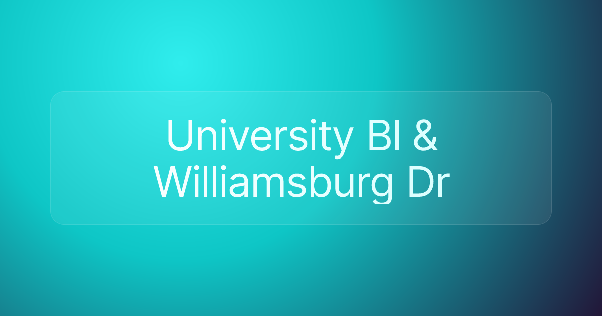 University Bl & Williamsburg Dr