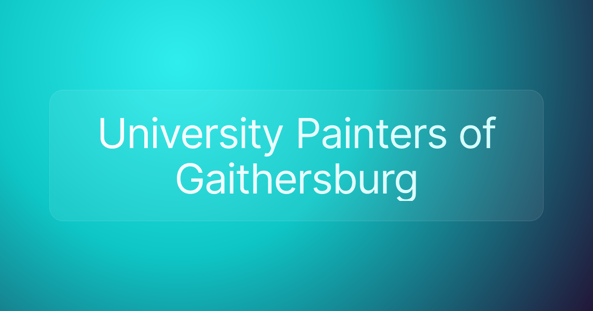 University Painters of Gaithersburg
