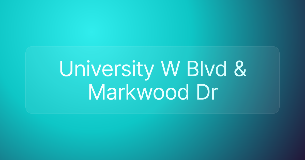 University W Blvd & Markwood Dr