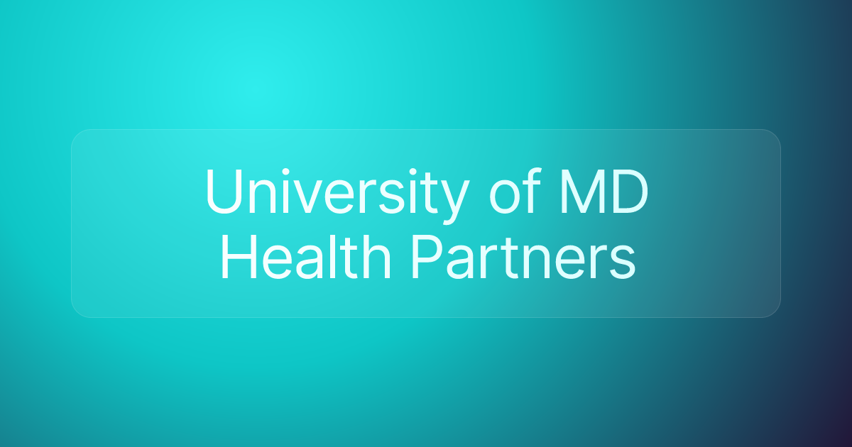 University of MD Health Partners