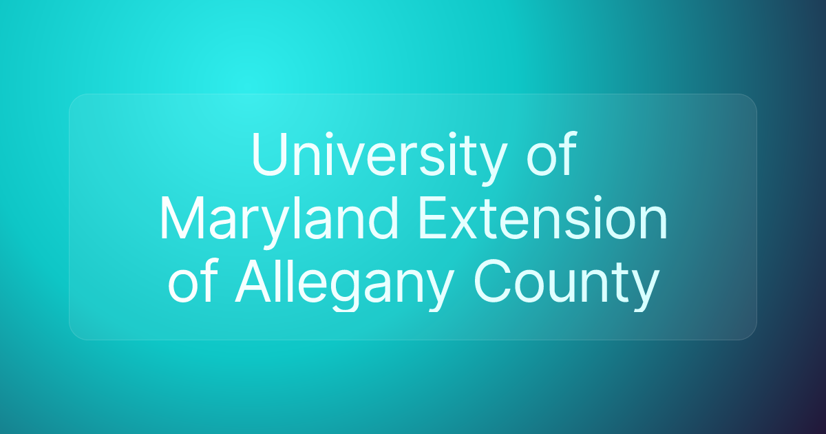 University of Maryland Extension of Allegany County