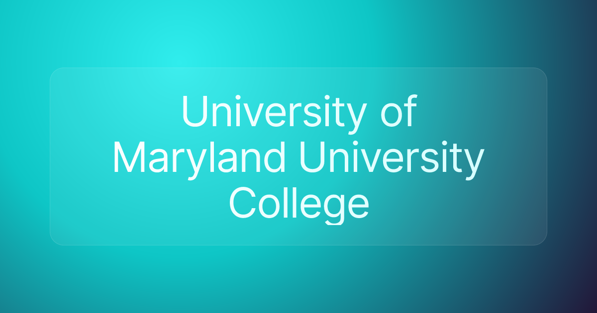 University of Maryland University College