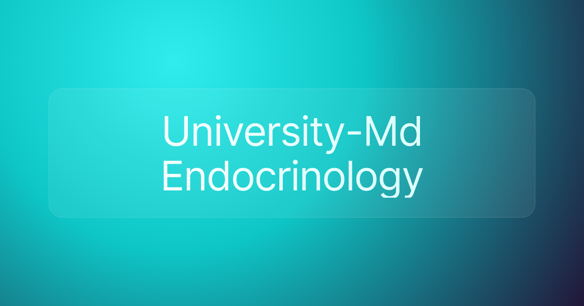 University-Md Endocrinology
