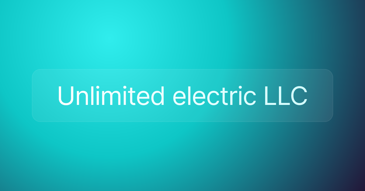 Unlimited electric LLC