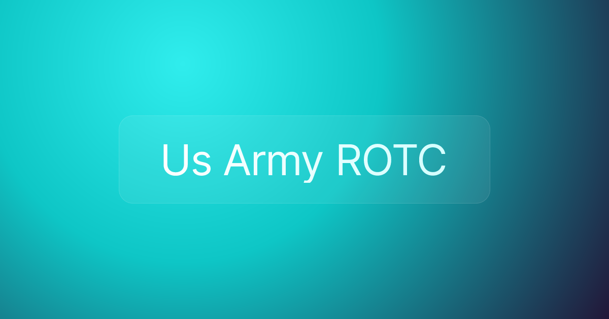 Us Army ROTC