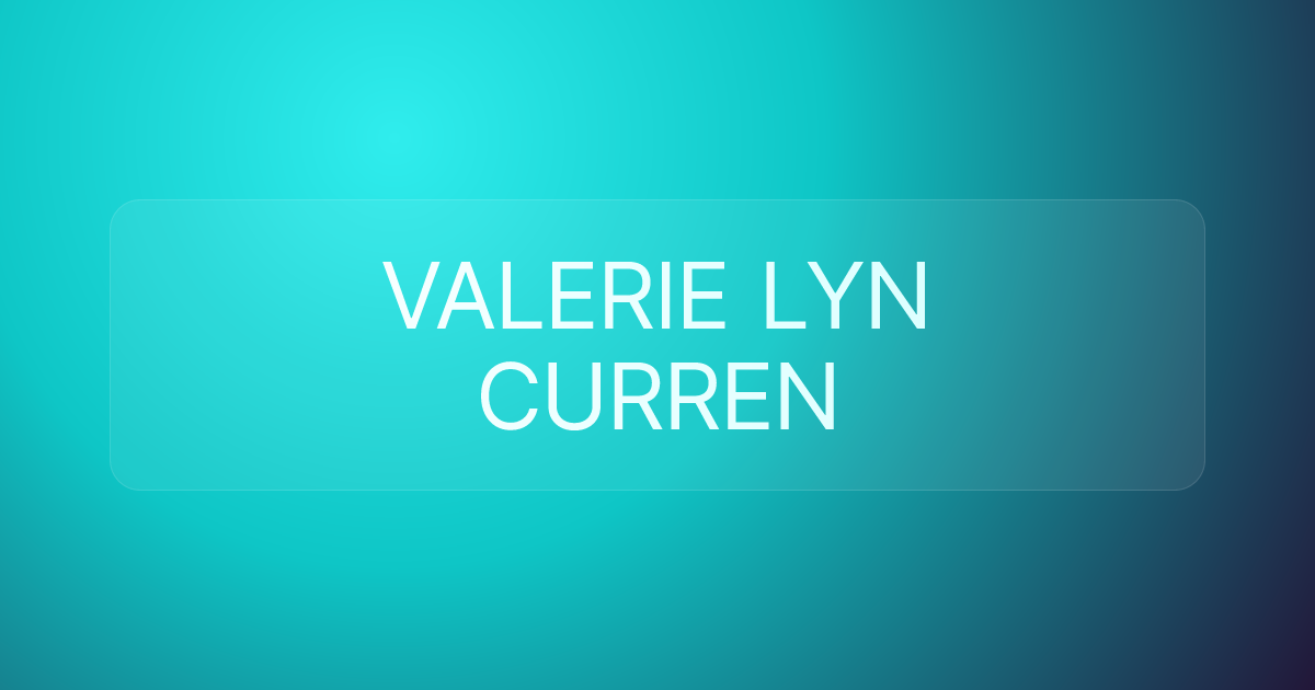 VALERIE LYN CURREN