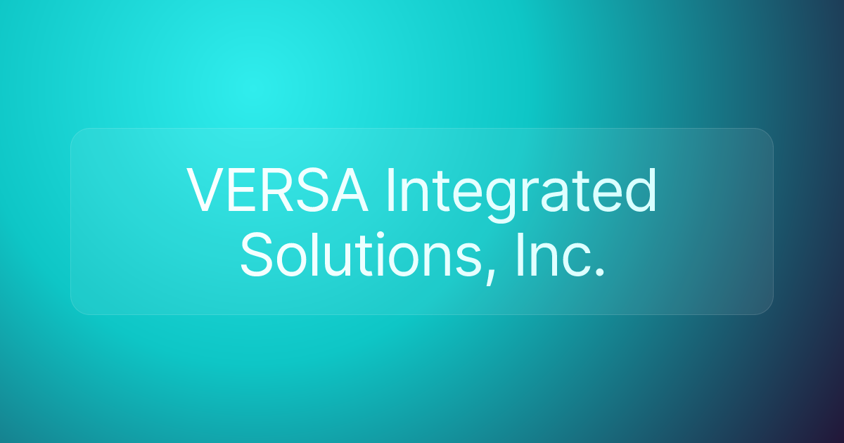 VERSA Integrated Solutions, Inc.