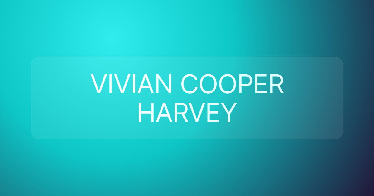 VIVIAN COOPER HARVEY