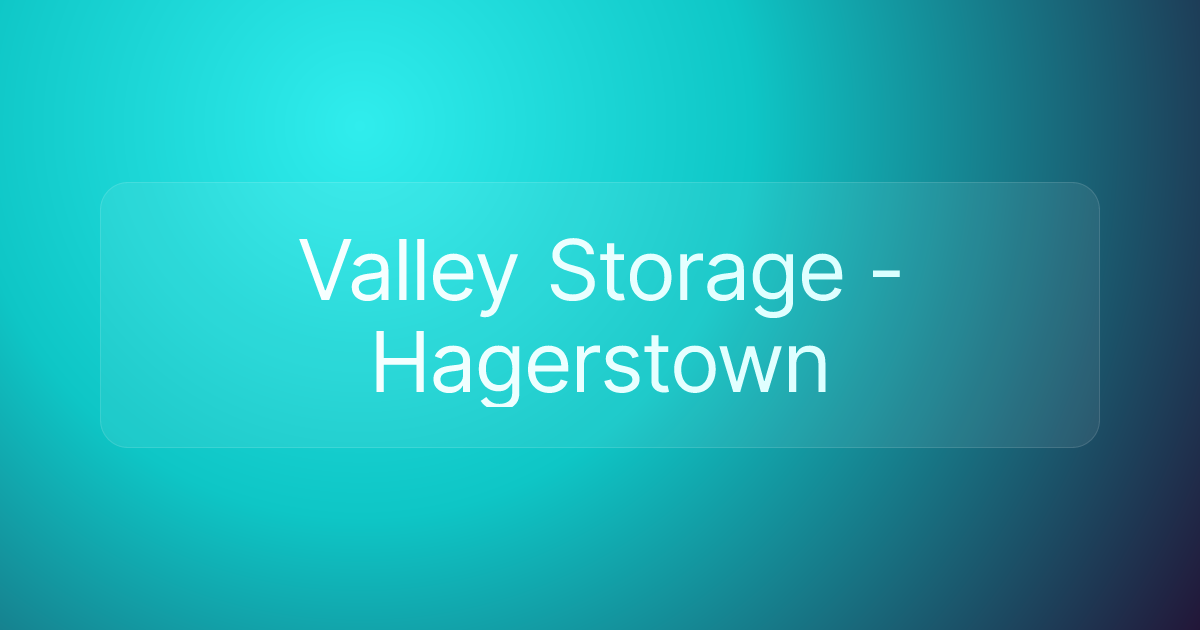 Valley Storage - Hagerstown