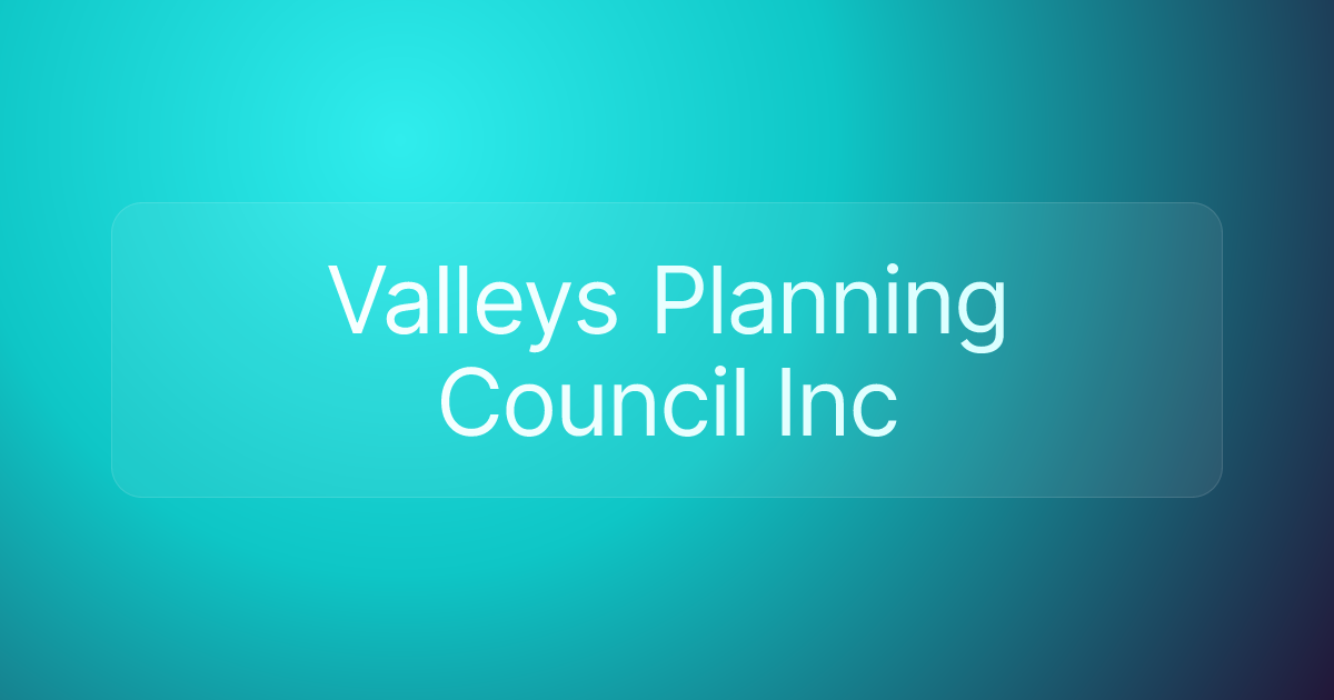 Valleys Planning Council Inc