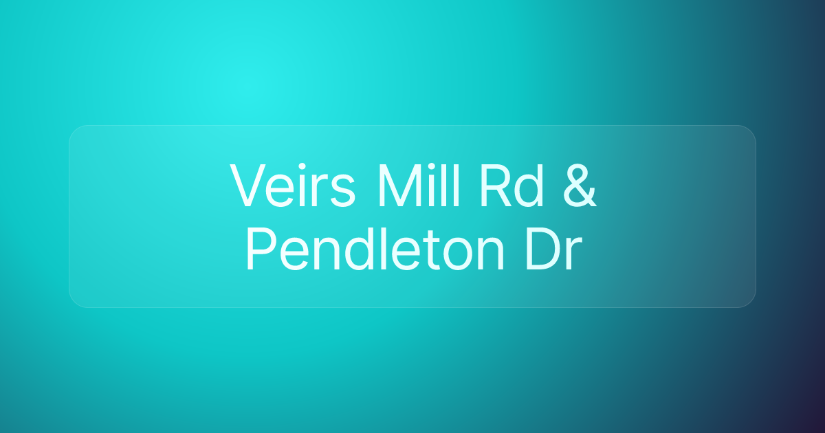 Veirs Mill Rd & Pendleton Dr