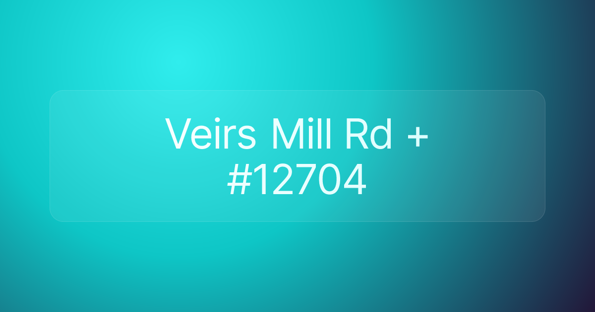 Veirs Mill Rd + #12704