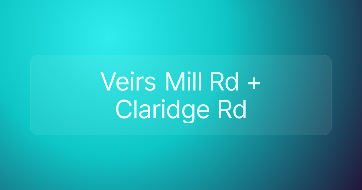 Veirs Mill Rd + Claridge Rd