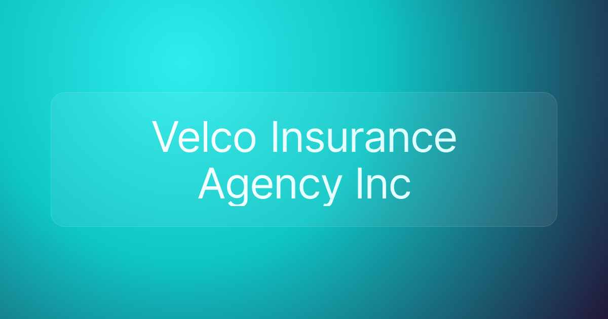 Velco Insurance Agency Inc