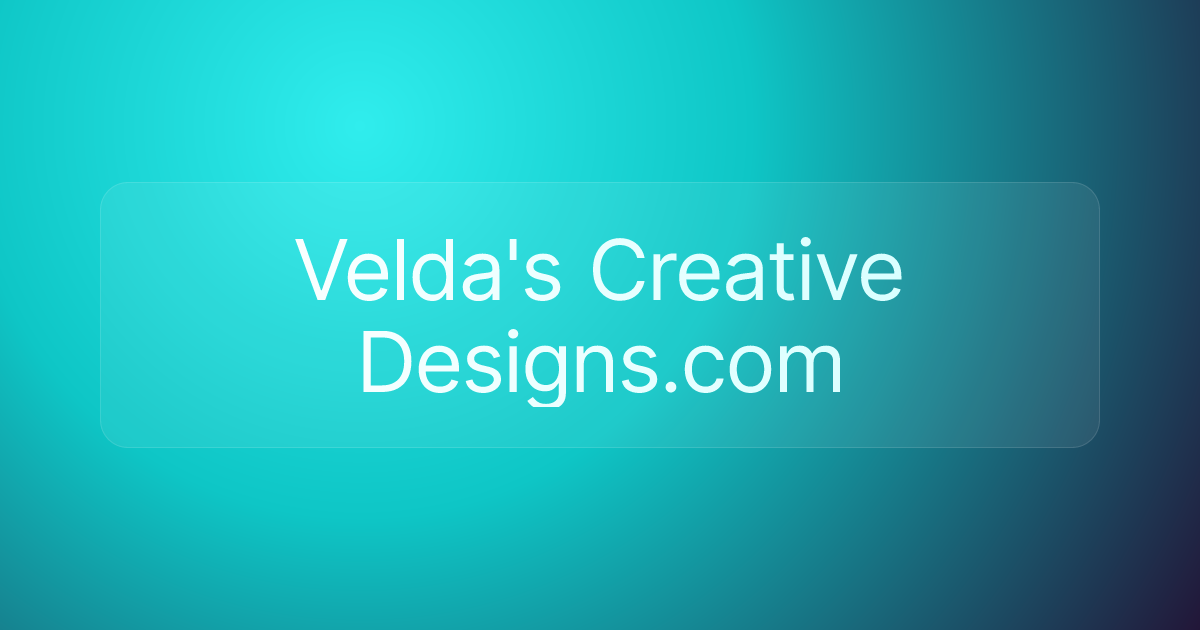 Velda's Creative Designs.com