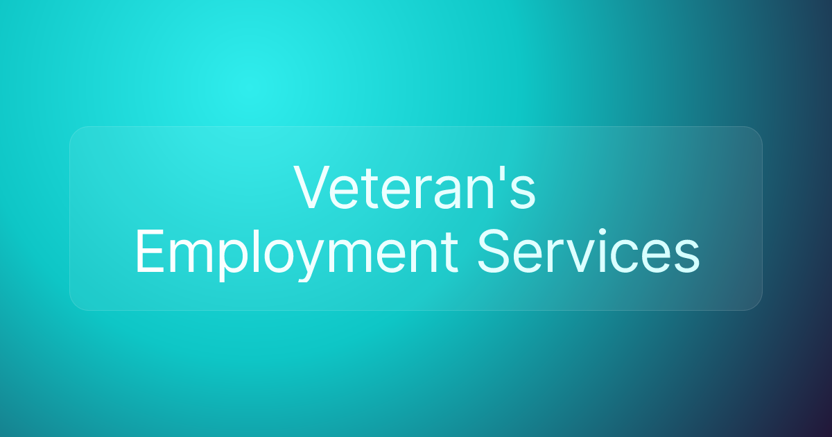 Veteran's Employment Services