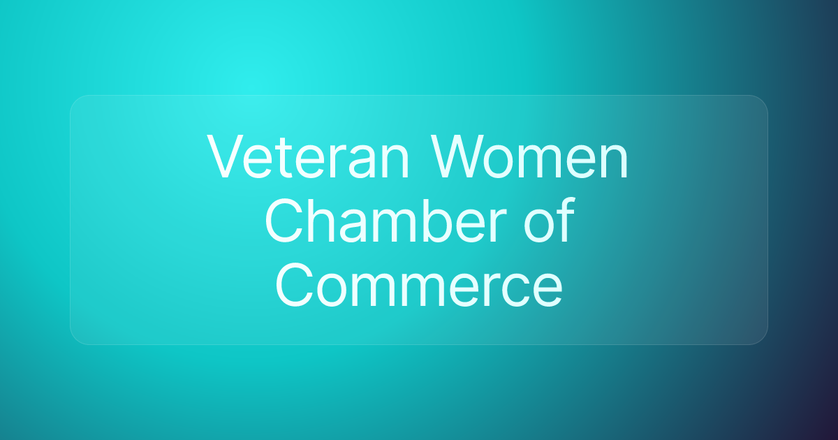 Veteran Women Chamber of Commerce