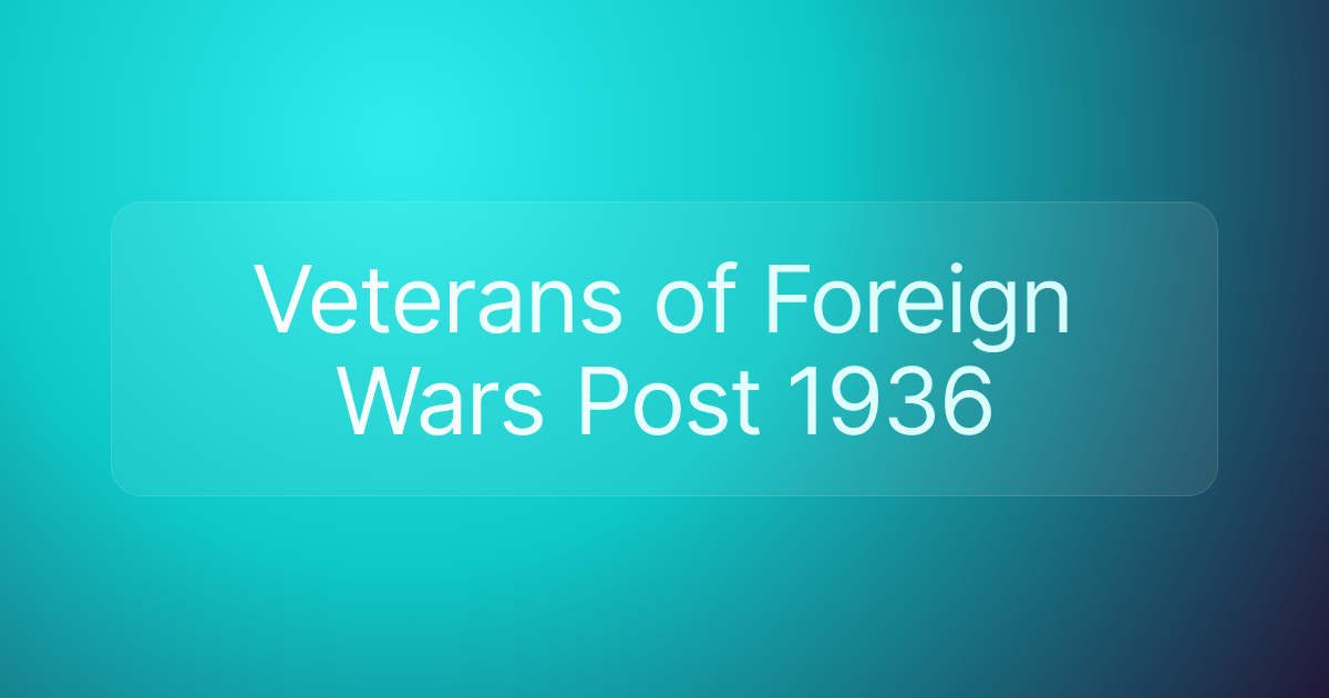 Veterans of Foreign Wars Post 1936
