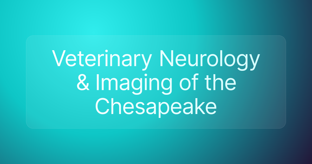 Veterinary Neurology & Imaging of the Chesapeake